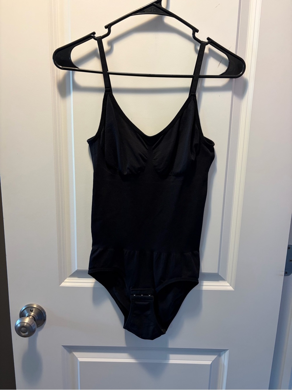 Women's Black Shapewear Bodysuit with Adjustable Straps